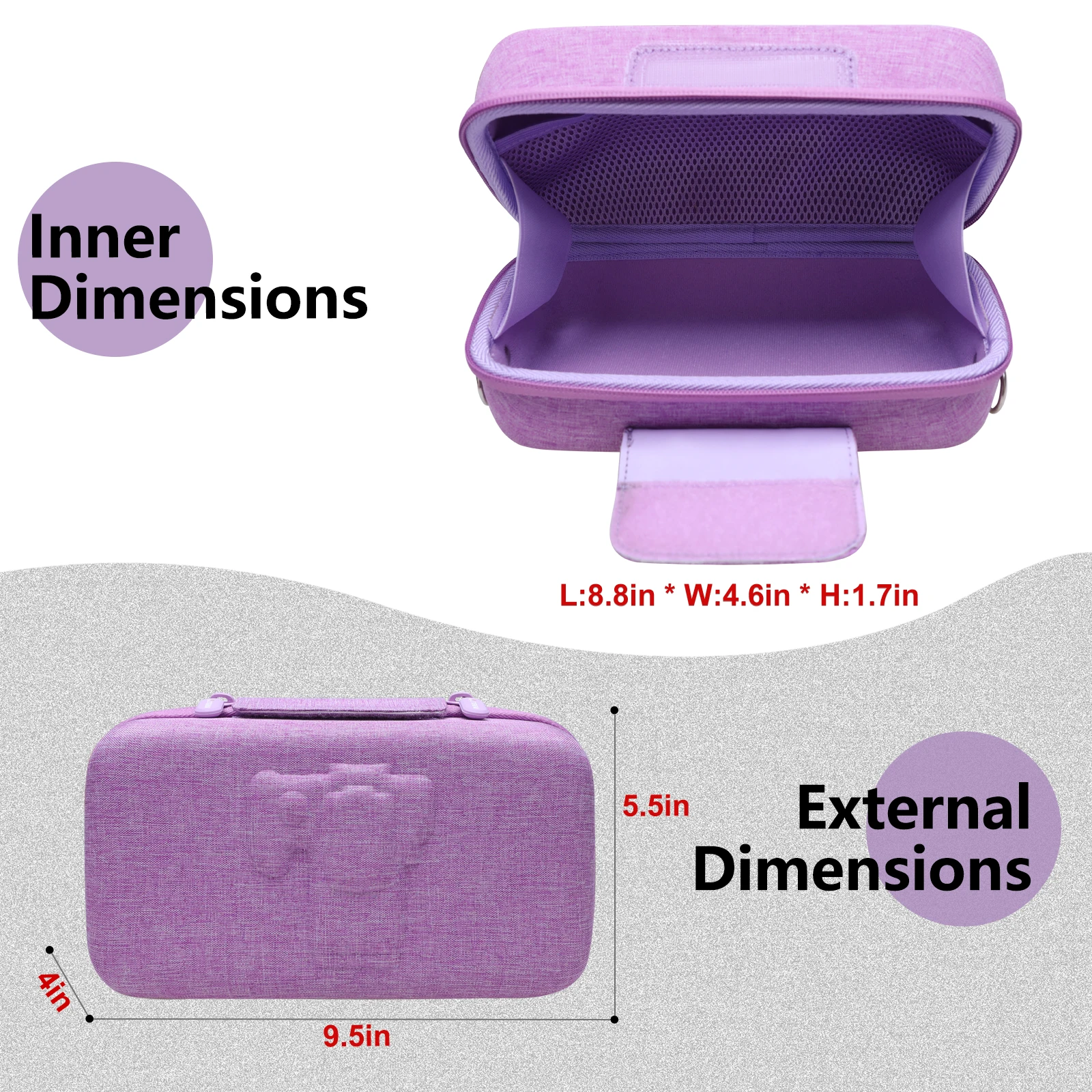 Vibrant Purple DSLR Camera Case for Canon EOS Rebel T7 5 Vibrant Purple DSLR Camera Case for Canon EOS Rebel T7 - Image 5