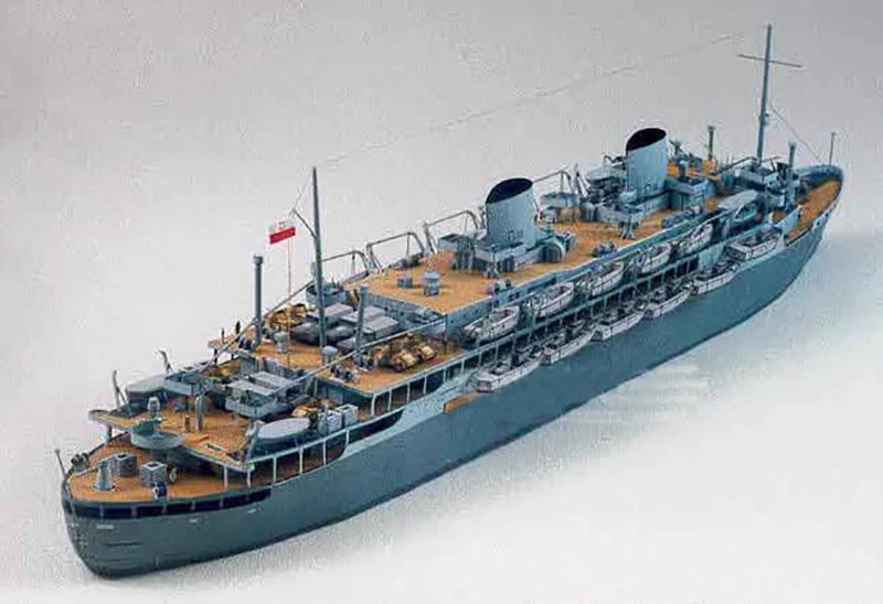 Husky Transport Ship 1/400 Paper Model 4 Husky Transport Ship 1/400 Paper Model - Image 4