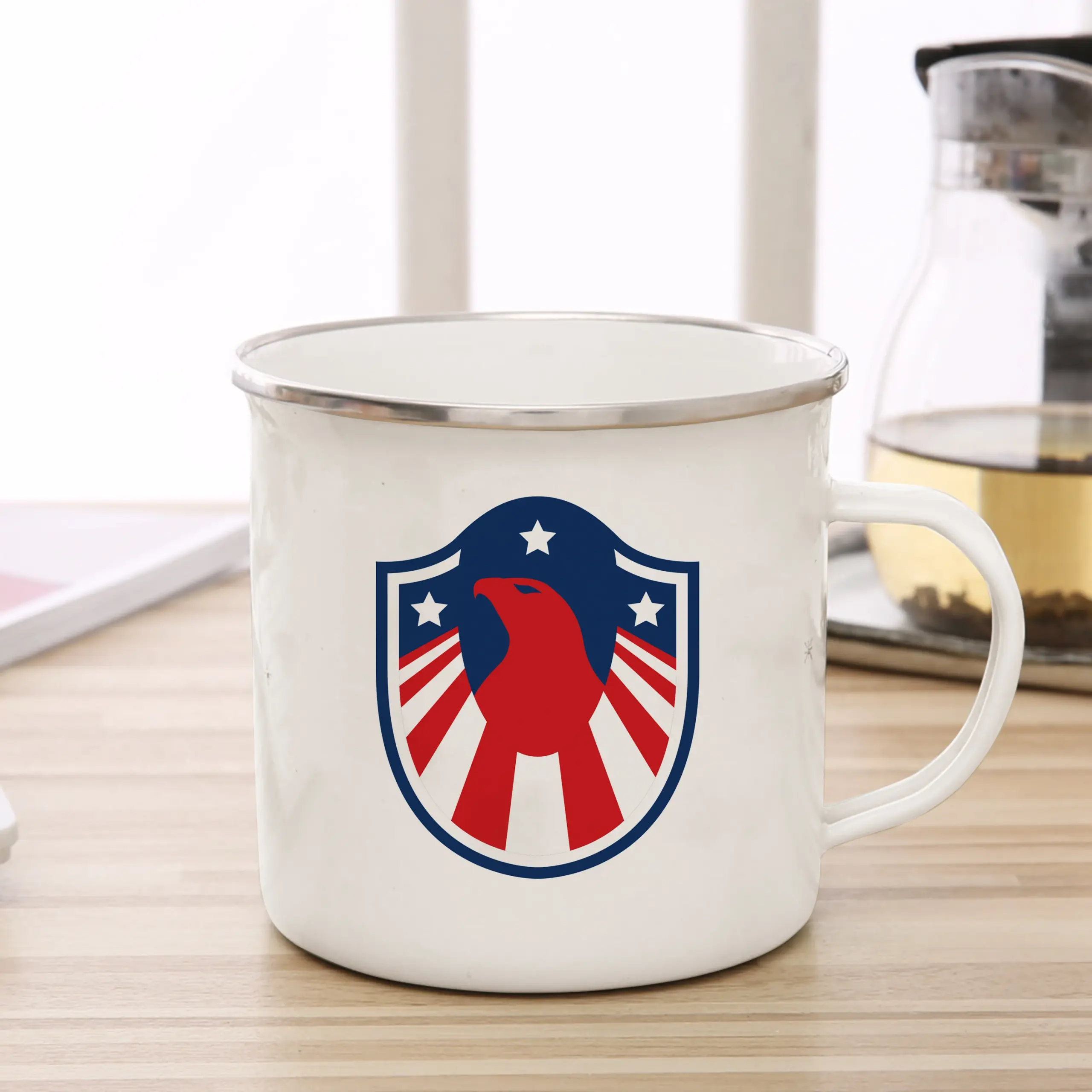 USA Patriot Enamel Mug with Flag Design 6 USA Patriot Enamel Mug with Flag Design - Image 6