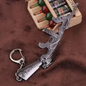 Vintage Dragon Gun Keychain with Ornamental Details 5 S5727b2ab7b724523adf90aab9d2d17e6U