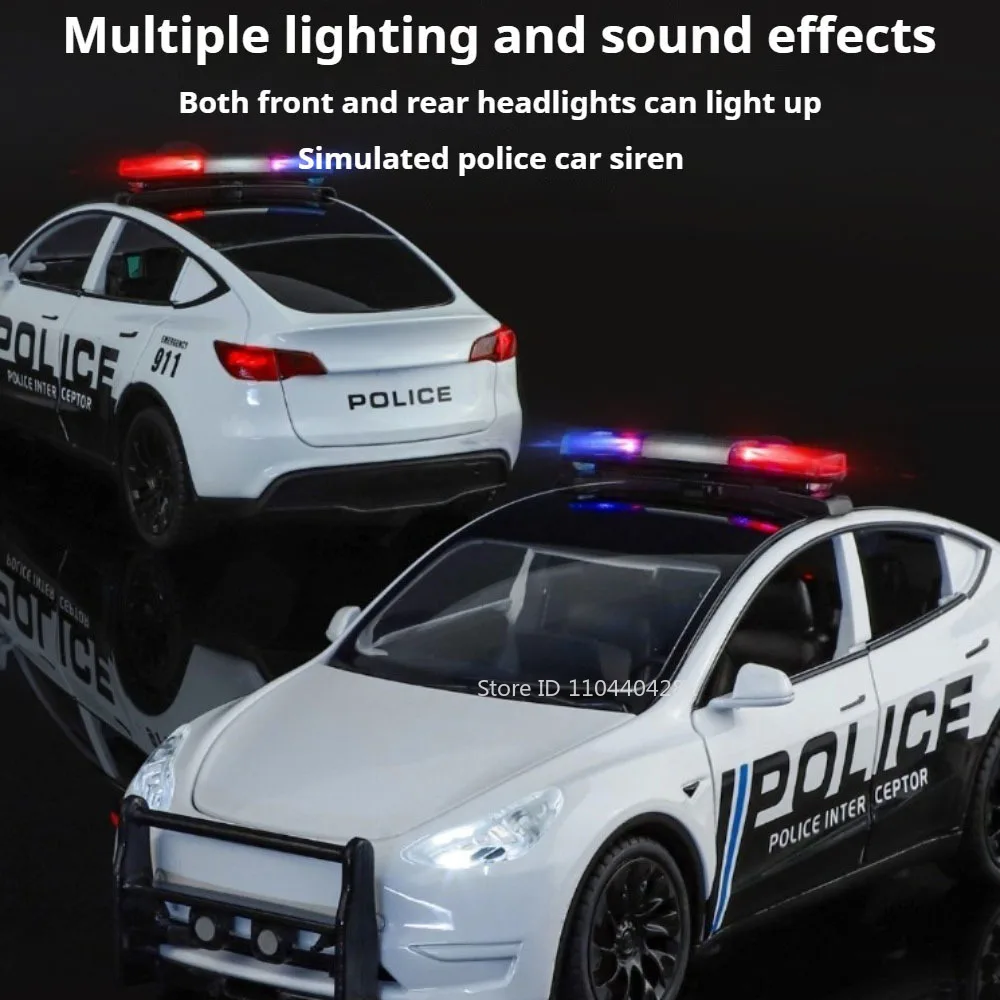 1:24 Scale Diecast Police Car Model 4 1:24 Scale Diecast Police Car Model - Image 4