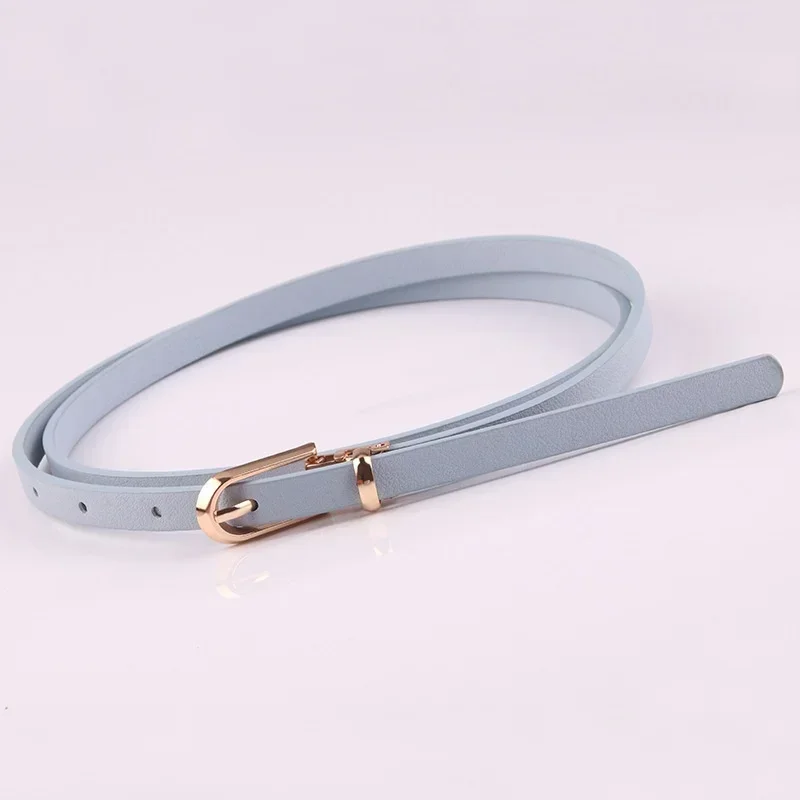Women's Faux Leather Slim Belt Collection 5 Women's Faux Leather Slim Belt Collection - Image 5