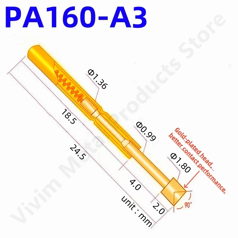 High-Precision Gold Test Probes Set (20/100 pcs) 2 High-Precision Gold Test Probes Set (20/100 pcs) - Image 2