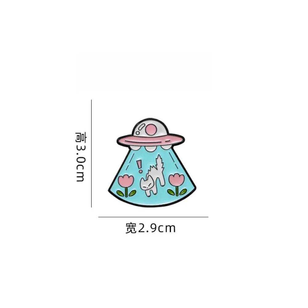 UFO Cat Enamel Brooch – Pastel Colors 2 UFO Cat Enamel Brooch – Pastel Colors - Image 2