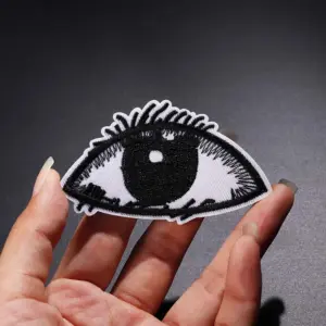 Punk Black and White 3D Eye Iron-On Patch