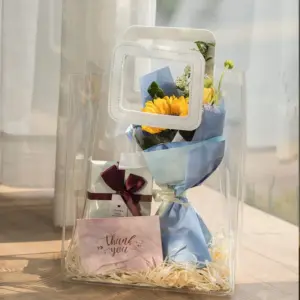 Transparent PVC Gift Bag with Square Handle 6 S57ab160b15324e008b35aeba8aec7b09L