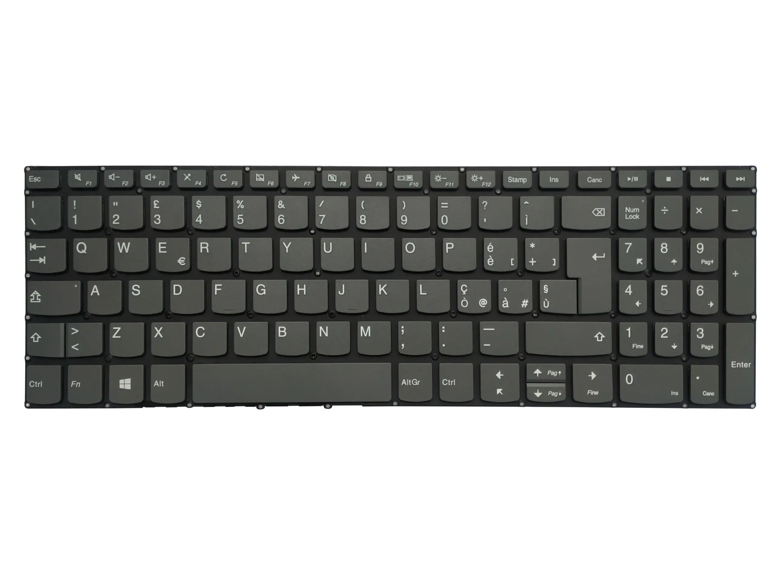 Black Spanish Keyboard for Lenovo IdeaPad 330S Series 4 Black Spanish Keyboard for Lenovo IdeaPad 330S Series - Image 4