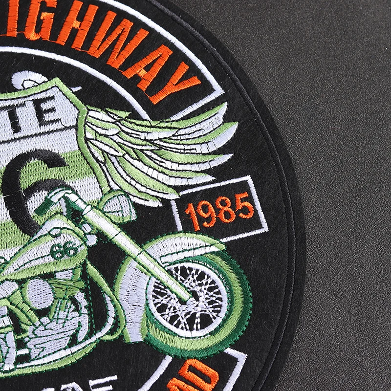 Punk Circular Badge Patch Route 66 Design 6 Punk Circular Badge Patch Route 66 Design - Image 6