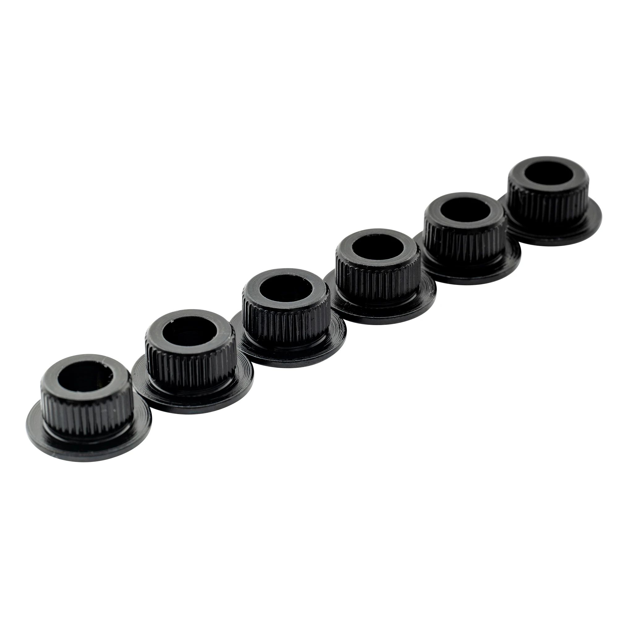 Set of Six Black Guitar Tuner Bushings for Vintage Conversion 4 Set of Six Black Guitar Tuner Bushings for Vintage Conversion - Image 4