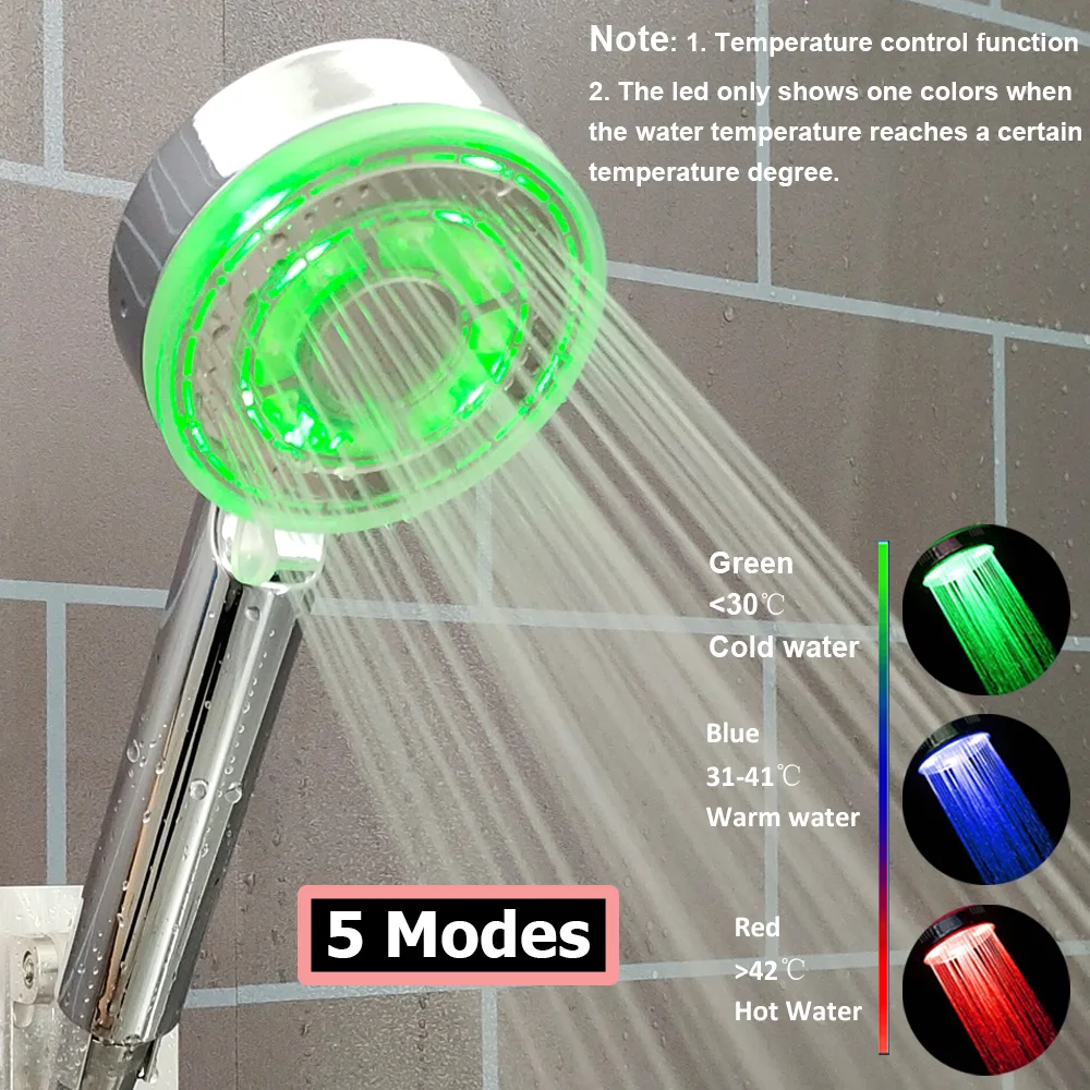 Color-Changing LED Shower Head with Mineral Filtration 9 Color-Changing LED Shower Head with Mineral Filtration - Image 9