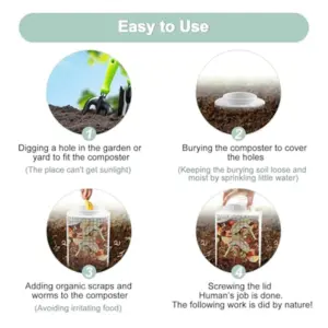 Compact Outdoor PVC Compost Bin for Gardens 13 S57eaf2efa3764d22923e998789d69905B