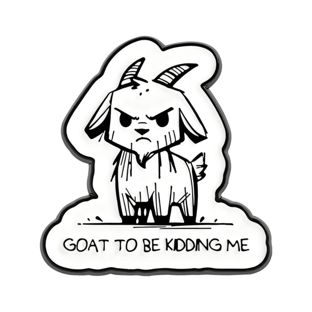 Playful Irritable Goat Brooch in Alloy 6 Playful Irritable Goat Brooch in Alloy - Image 6