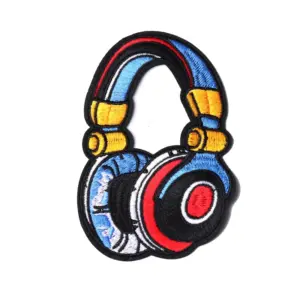 Cool Headphone Iron-On Embroidered Patch 8 S587b9f2a4b0742a5a915e4d9900398fcT