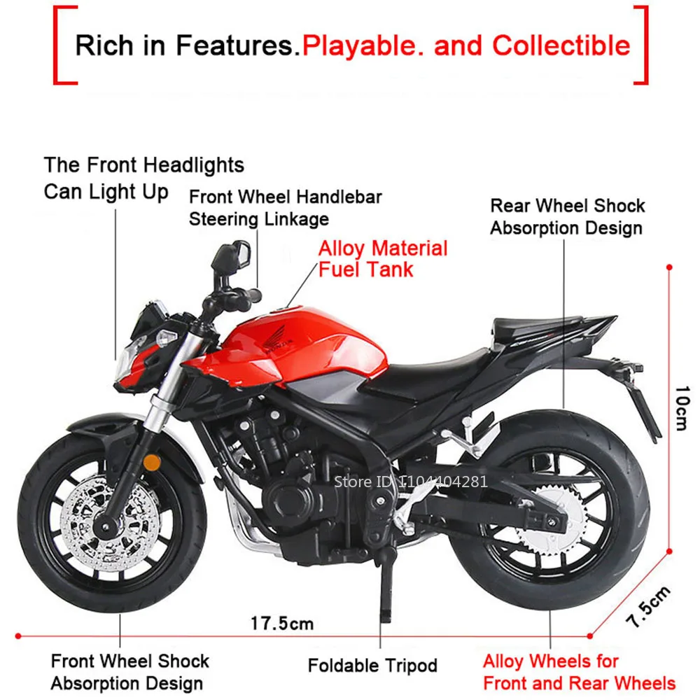 Honda CB650 and CB400F 1:12 Scale Diecast Model 2 Honda CB650 and CB400F 1:12 Scale Diecast Model - Image 2