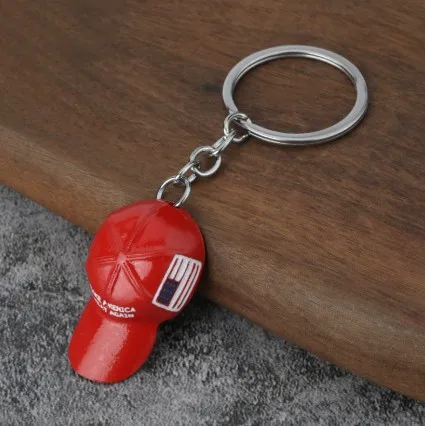 Red Men's Hip Hop Keychain with Baseball Cap Design 4 Red Men's Hip Hop Keychain with Baseball Cap Design - Image 4