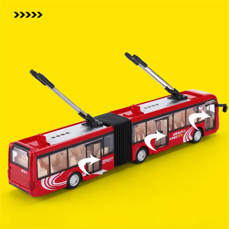 Vibrant Red 1:32 Diecast City Bus Model 4 Vibrant Red 1:32 Diecast City Bus Model - Image 4