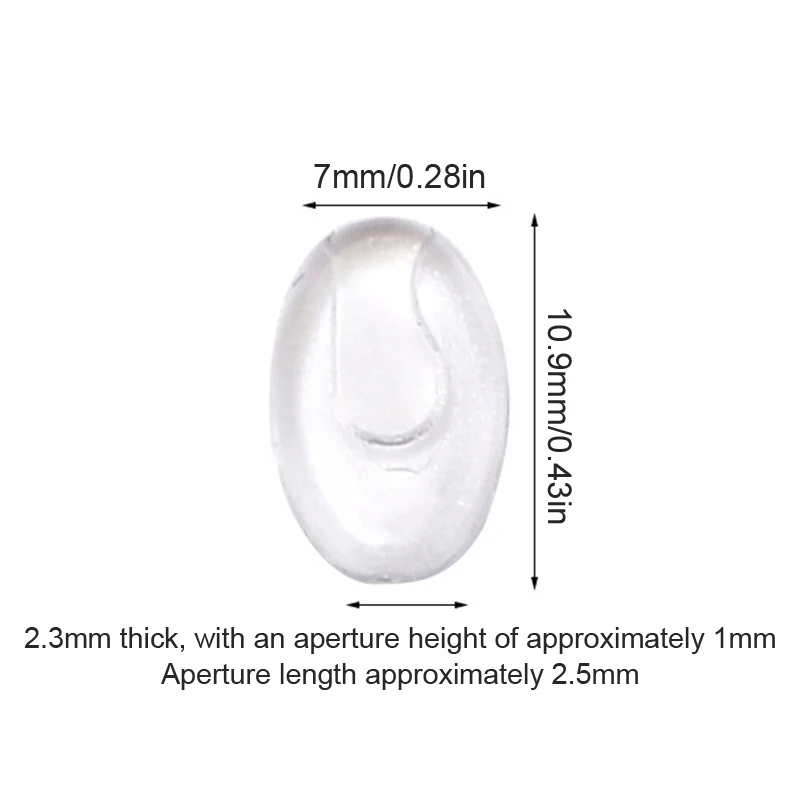Transparent Oval Nose Pads for Glasses (25 Pairs) 6 Transparent Oval Nose Pads for Glasses (25 Pairs) - Image 6
