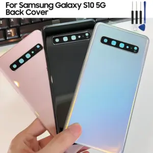 Samsung Galaxy S10 5G Glass Back Cover in Gold, Silver, Black