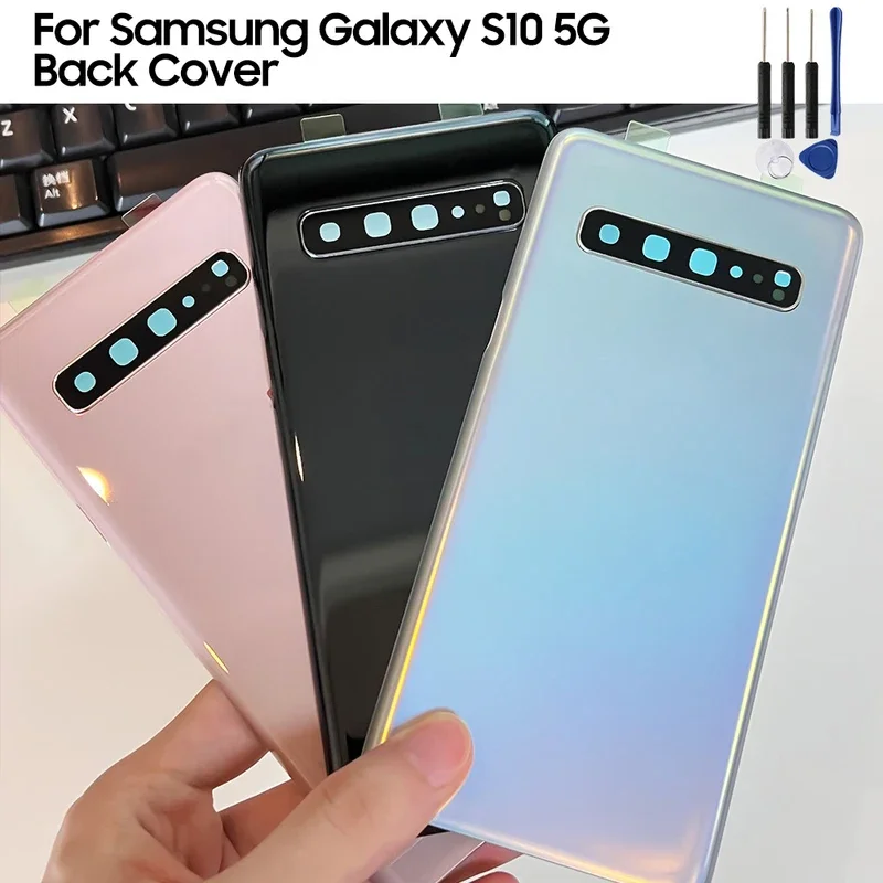 Samsung Galaxy S10 5G Glass Back Cover in Gold, Silver, Black 1 Samsung Galaxy S10 5G Glass Back Cover in Gold, Silver, Black