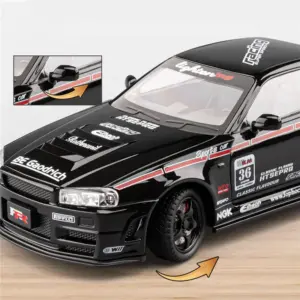 Gold Nissan Skyline R34 GT-R Model 1:24 Scale 14 S59388c6aa75c49dc95d1ccfe74b3ac14D
