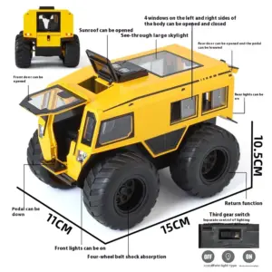 Yellow Sherp ATV Model 1:24 Scale with LED Lights 10 S593c0dd1417945d8a6b316c1570e10aer