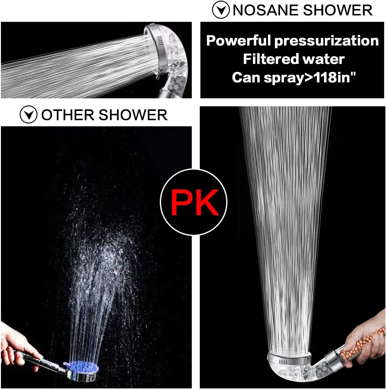Modern Mineral Filter Shower Head with 3 Modes 2 Modern Mineral Filter Shower Head with 3 Modes - Image 2