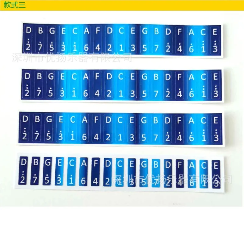 Colorful 17-Key Kalimba Note Sticker Set 3 Colorful 17-Key Kalimba Note Sticker Set - Image 3