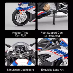 BMW S1000RR Motorcycle Model 1:12 Scale Collectible 13 S59e0a8bba31446c2aa2e139593a5034db