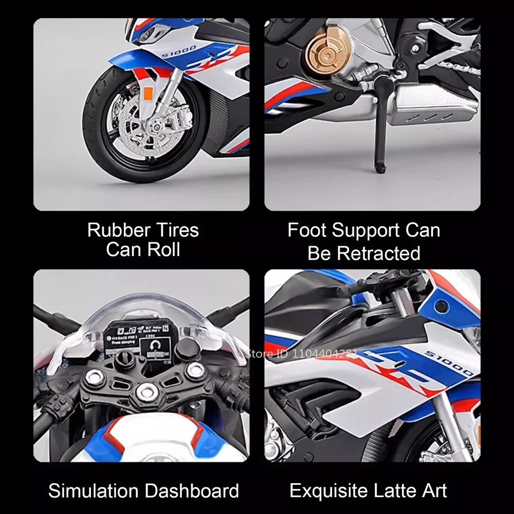 BMW S1000RR Motorcycle Model 1:12 Scale Collectible 4 BMW S1000RR Motorcycle Model 1:12 Scale Collectible - Image 4