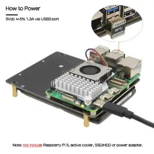 Geekworm X1100 2.5" SATA Drive Expansion Shield 9 S5a6e94c347914f969edf63a30dcf16cfv