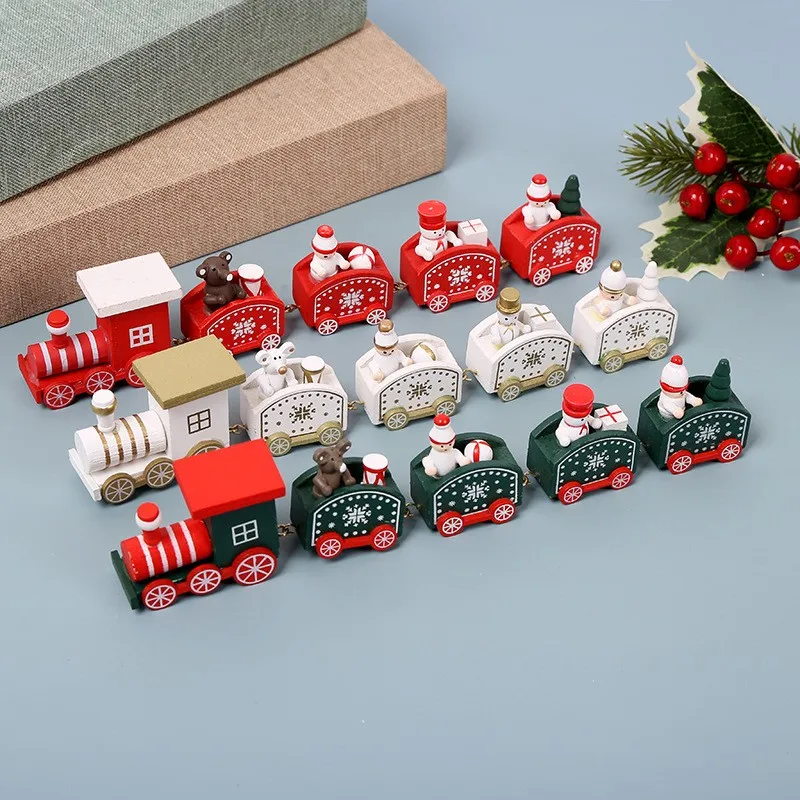 Festive Wooden Christmas Train Decoration 3 Festive Wooden Christmas Train Decoration - Image 3