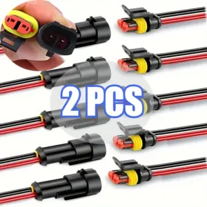 Waterproof 2-Pin Vehicle Connector Set 16 S5a7e291353ea423aa1ed431ee2077476s