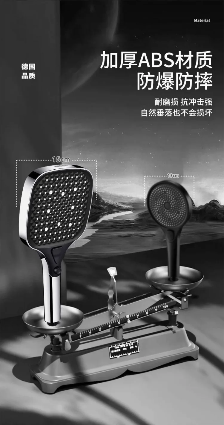 High-Pressure Square Rainfall Shower Head 6 High-Pressure Square Rainfall Shower Head - Image 6