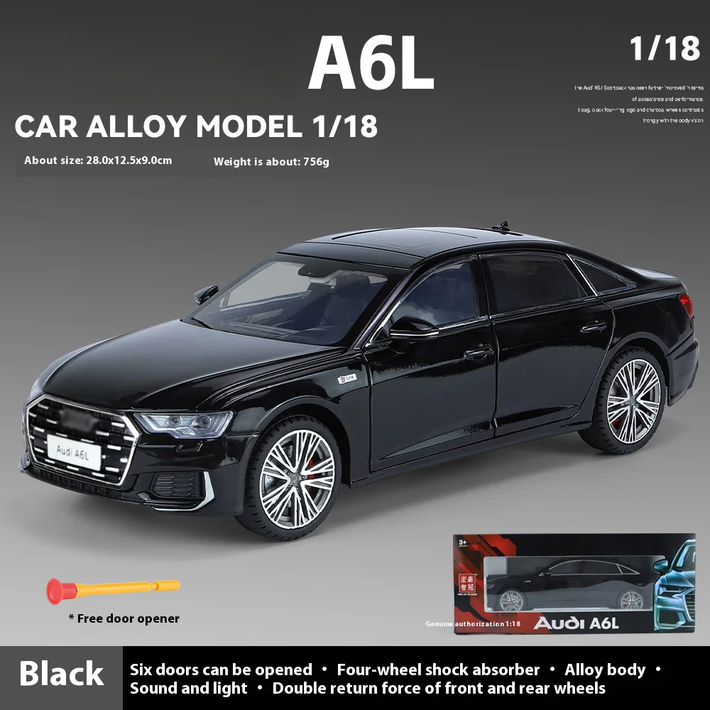 1:18 Scale Black Luxury Sedan Model 7 1:18 Scale Black Luxury Sedan Model - Image 7