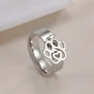 Stainless Steel Pet Lover Ring with Paw Prints 13 S5ad8a503d8544718881aa6ce540265fe1