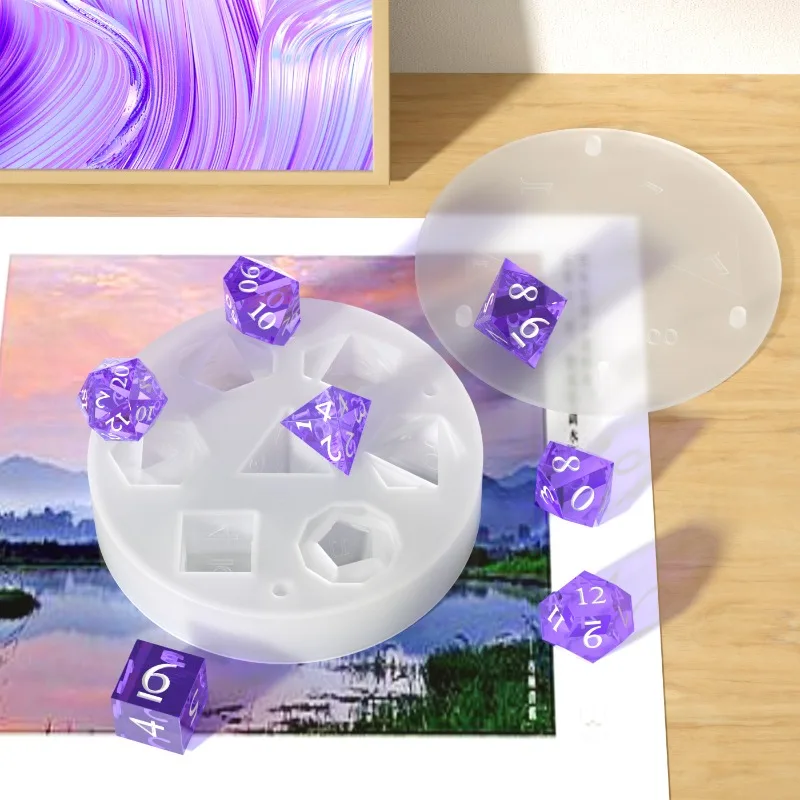 Silicone Polyhedral Dice Mold for Resin Crafts 4 Silicone Polyhedral Dice Mold for Resin Crafts - Image 4