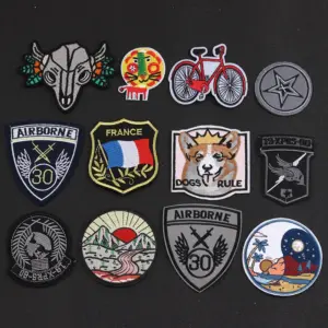 Lion Corgi Embroidered Iron-On Patch