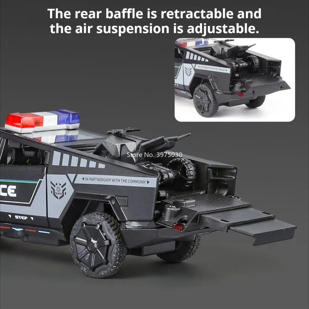 1:32 Scale Diecast Police Car with Lights 5 1:32 Scale Diecast Police Car with Lights - Image 5