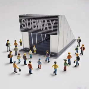 Modern 1/64, 1/87, 1/150 Miniature Subway Entrance 11 S5b3d3ea1c97340408e23df76c482b32dy