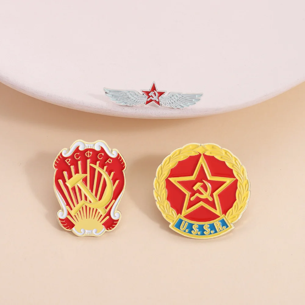 Soviet-Inspired Metal Badge Collection 6 Soviet-Inspired Metal Badge Collection - Image 6