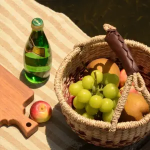 Rustic Handwoven Fruit Basket with Leather Handles 12 S5b487cf8352f4a5e81d5e9f26410c8e82