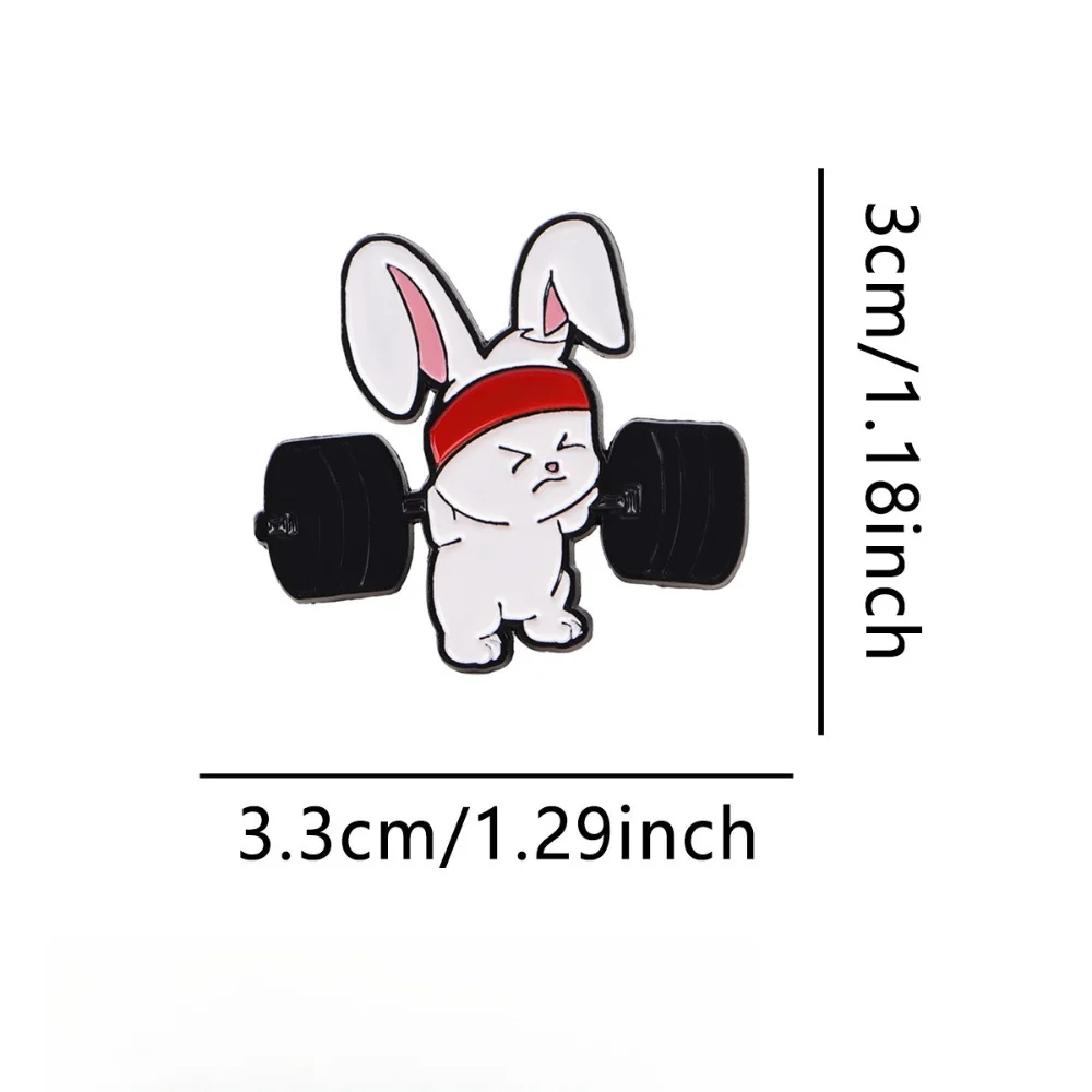 Energetic Bunny Brooch with Enamel Finish 2 Energetic Bunny Brooch with Enamel Finish - Image 2