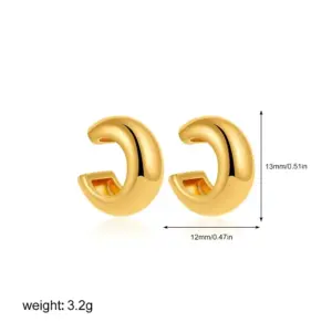 Stainless Steel Geometric Clip Earrings 17 S5bb37e7ea18446528a3989ce4c5ddd7ba