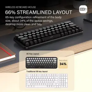 Vintage Wireless Keyboard and Mouse Set 10 S5bc62e979d5c41ff8043b798d29ac5d5W