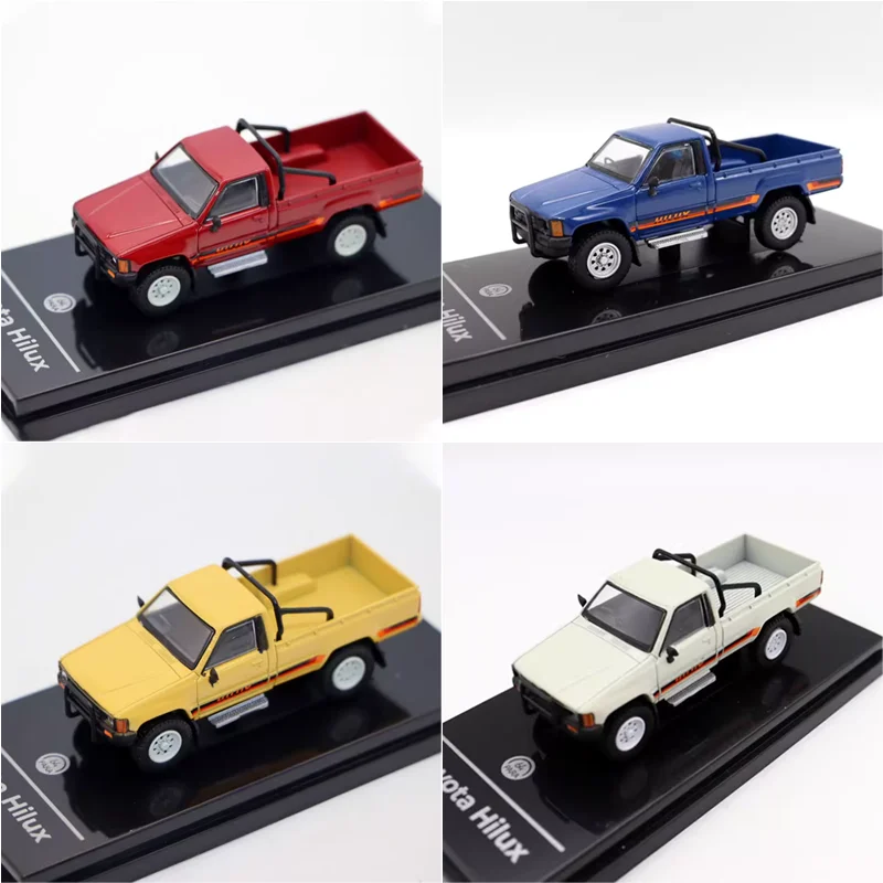 Para64 1:64 1984 Hilux Pickup Truck Simulation Alloy Car Model Gifts Decoration Collection Toys Static Display 1 Para64 1:64 1984 Hilux Pickup Truck Simulation Alloy Car Model Gifts Decoration Collection Toys Static Display