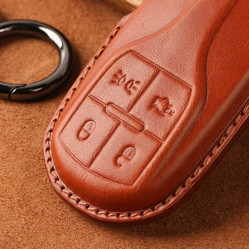 Leather Car Key Case for Maserati 2023-2025 5 Leather Car Key Case for Maserati 2023-2025 - Image 5
