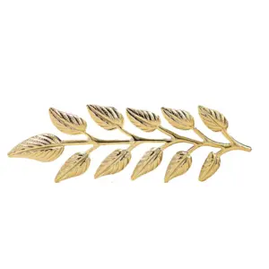 Elegant Metal Leaf Lapel Pins Set