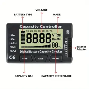 Digital Battery Capacity Checker for Lithium and NiMH 8 S5c791057ac204c00a8b86aced4627c53a