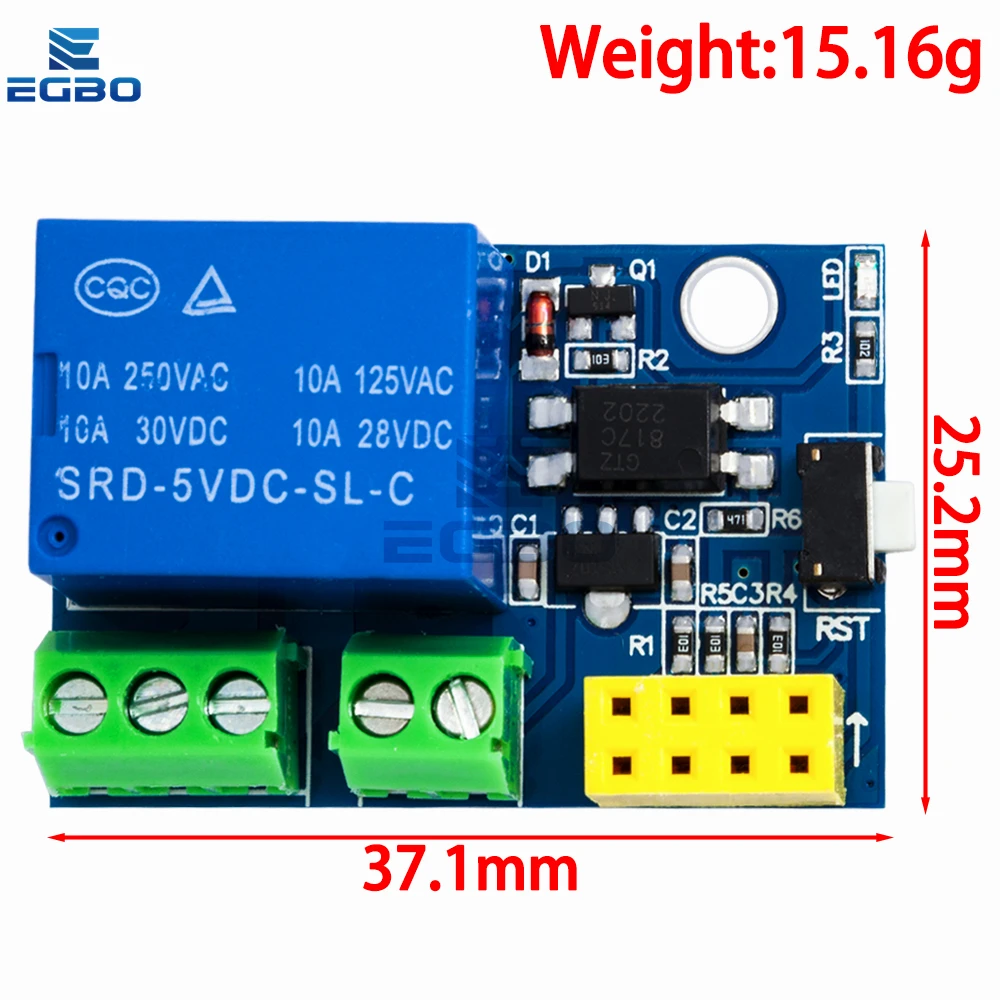ESP8266 ESP-01S WiFi Relay Module with 10A Rating 4 ESP8266 ESP-01S WiFi Relay Module with 10A Rating - Image 4