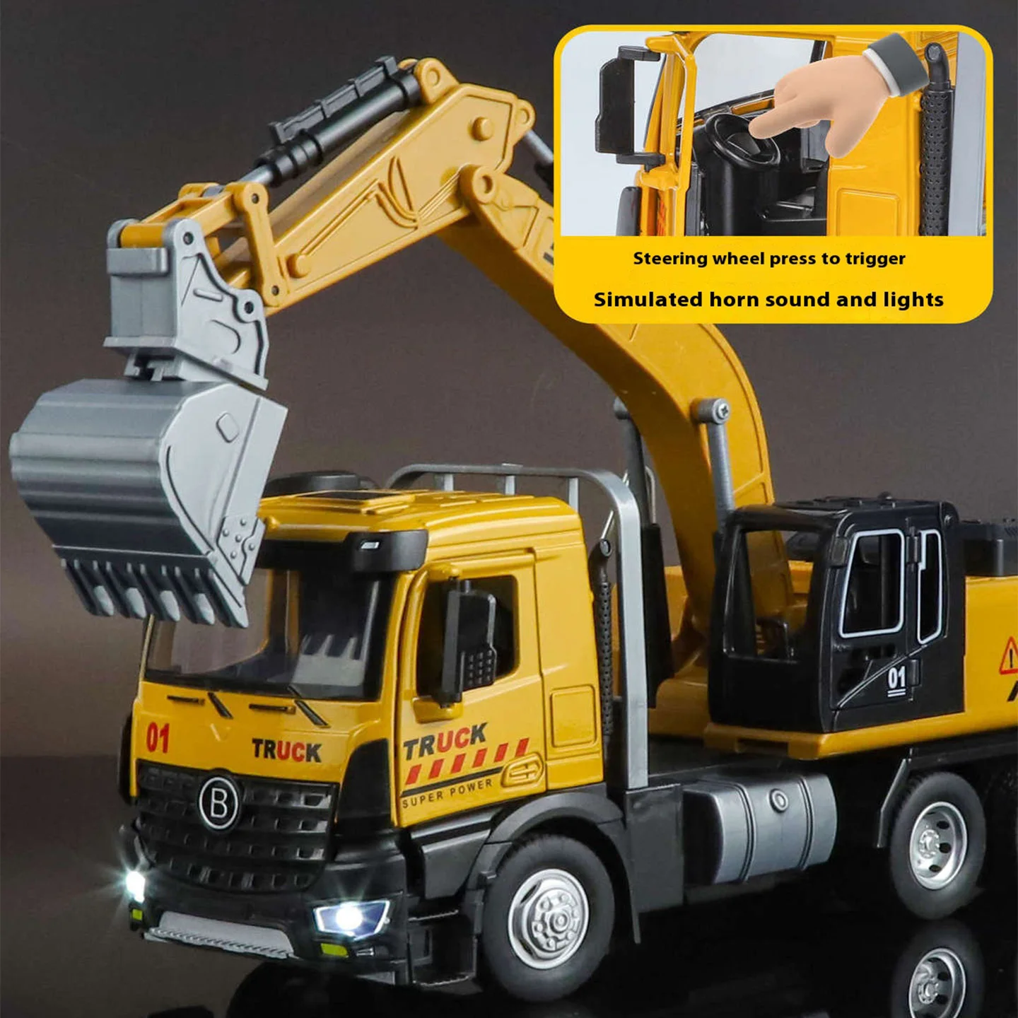 1:30 Scale Engineering Excavator Model Car 3 1:30 Scale Engineering Excavator Model Car - Image 3
